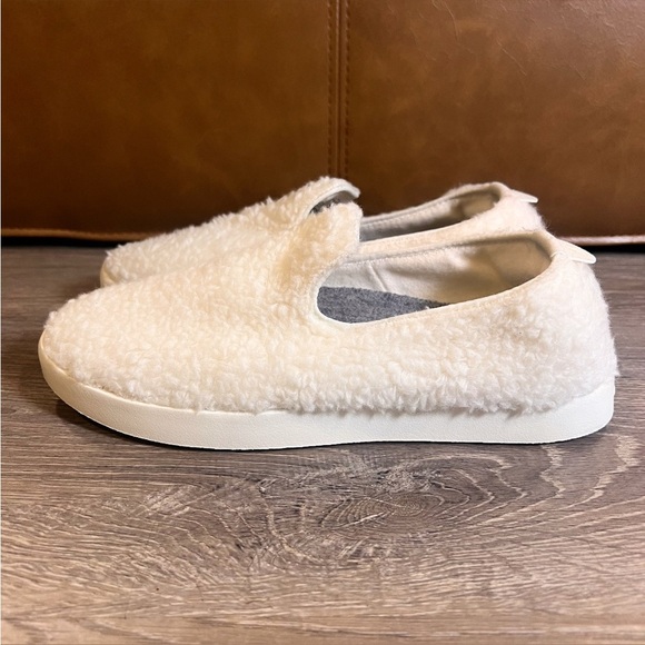 ALLBIRDS Natural White Merino Wool Lounger Fluffs Slip On Shoes Size 8 LIKE NEW - Picture 7 of 11